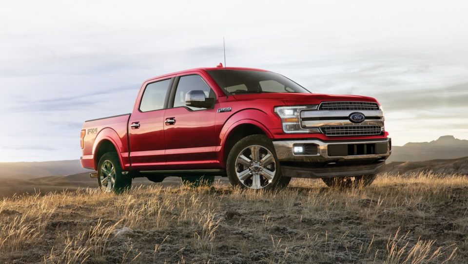 Red 2020 Ford F-150 in the wilderness