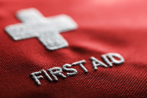 First aid kit concept closeup