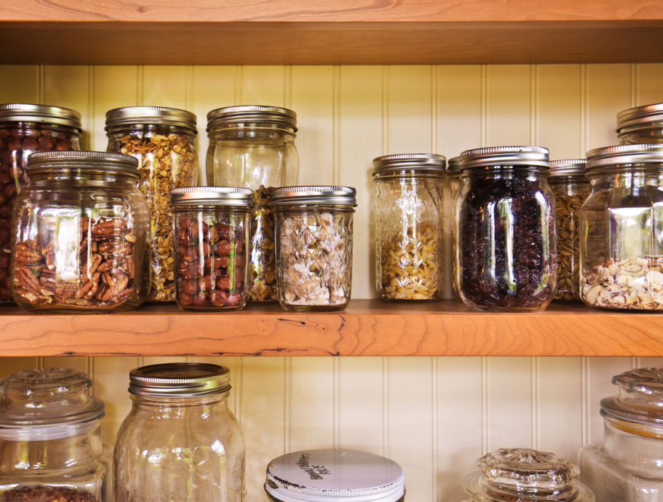 Remodeled Contemporary Classic Kitchen design with Pantry Storage