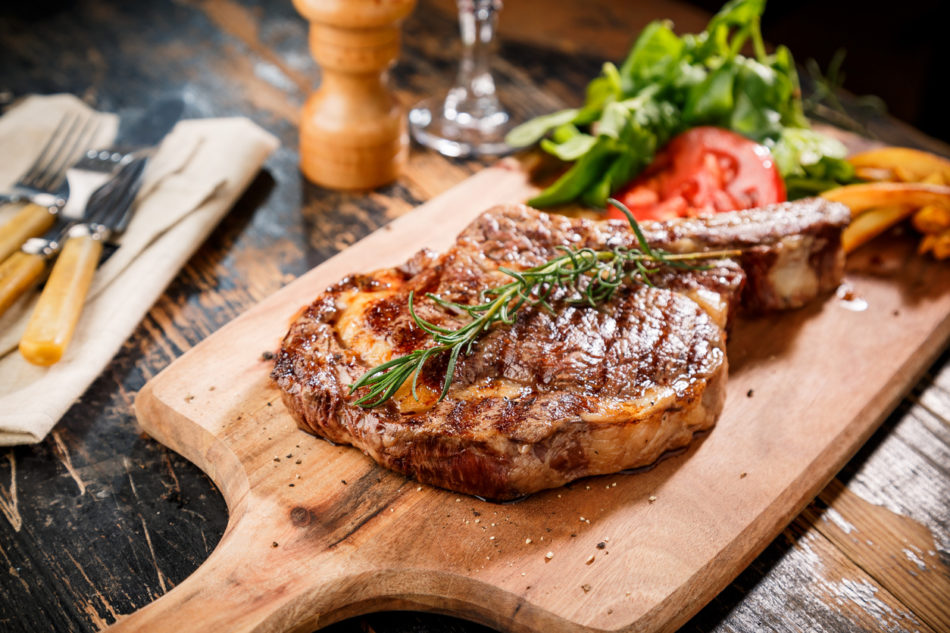 Sliced steak Ribeye